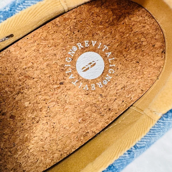 Revitalign Hermosa Sneakers Blue Denim Floral Orthotic Gore Lace Up - Picture 5 of 7